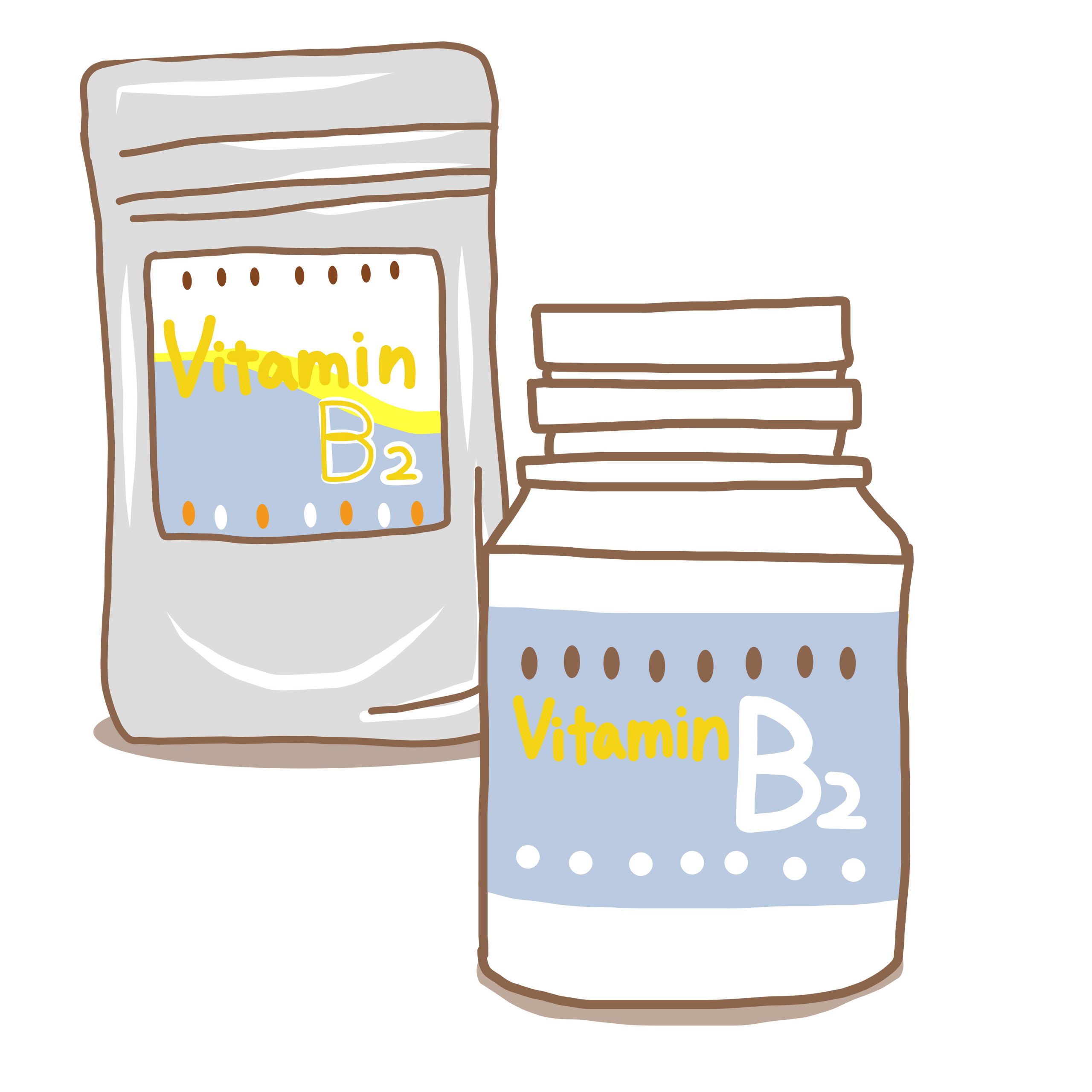 ビタミンB2サプリメントボトル