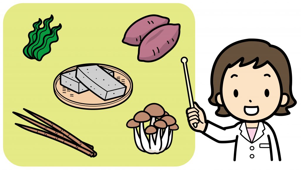 食物繊維を含む食材のイラスト