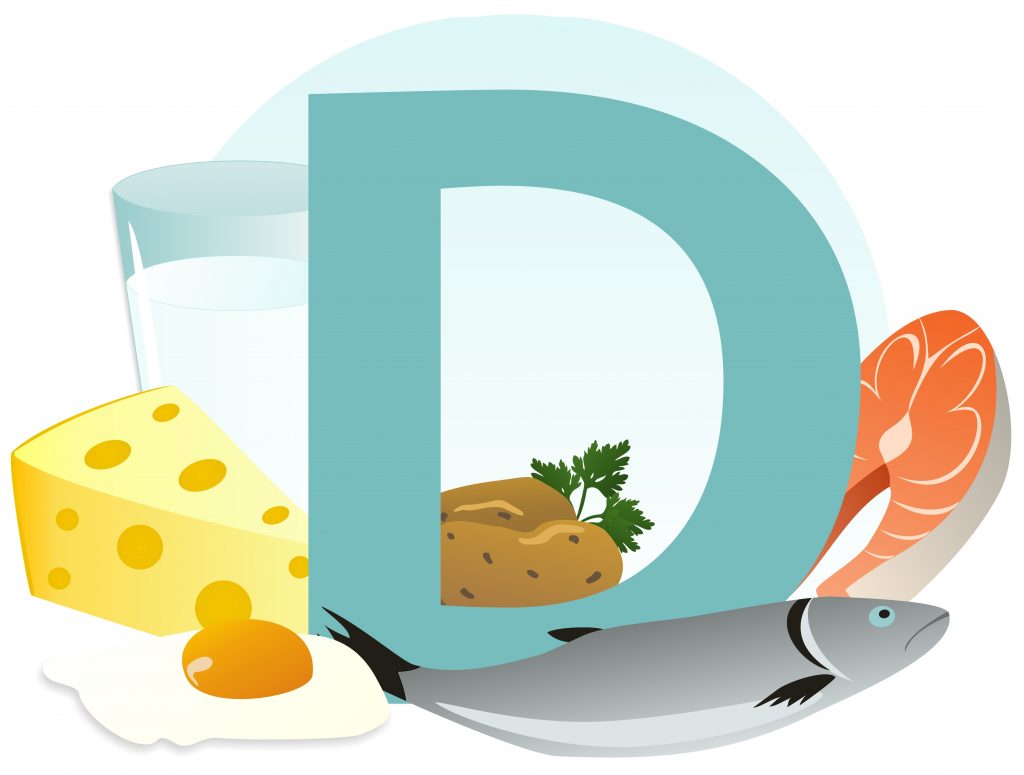 ビタミンDを含む食材のイラスト