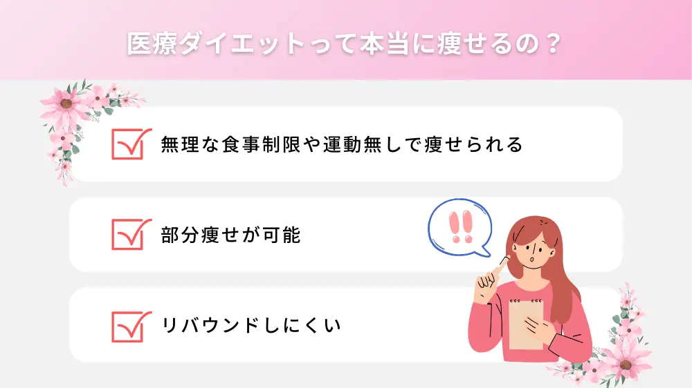 医療ダイエットって本当に痩せるの？効果を解説