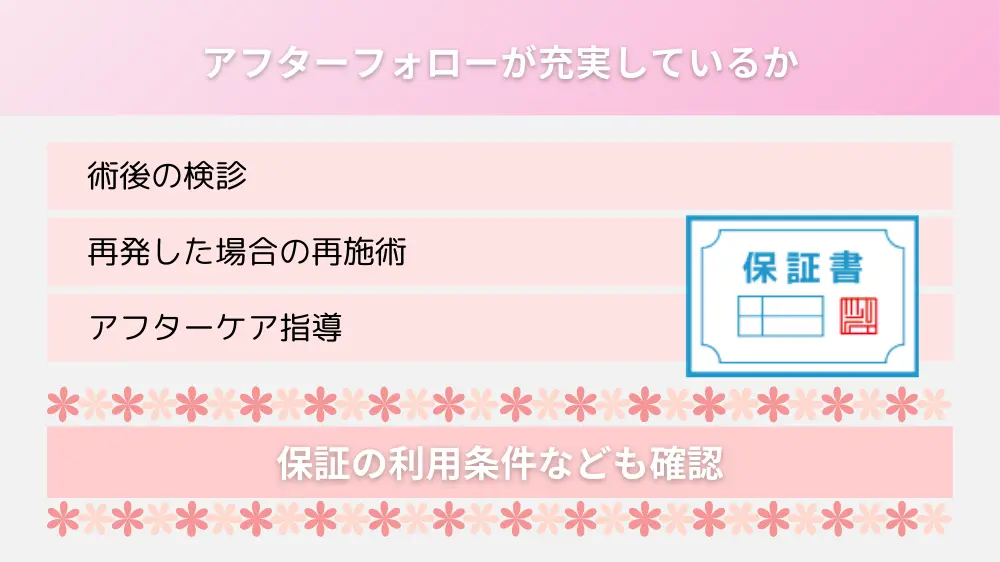 シミ取り おすすめ アフターフォローや保証の充実度