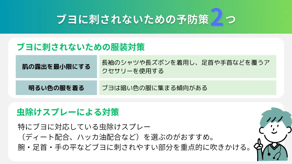 ブヨに刺されないための予防策