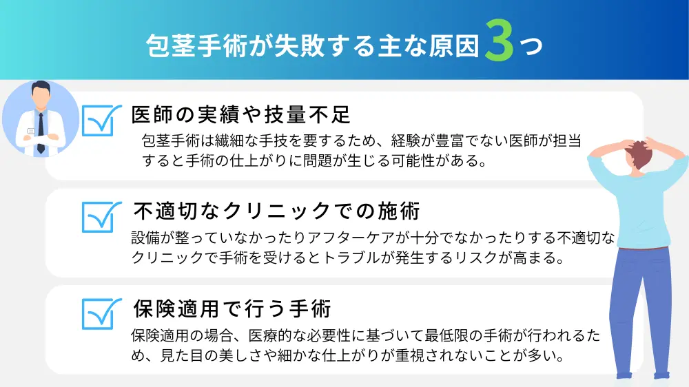 包茎手術が失敗する主な原因