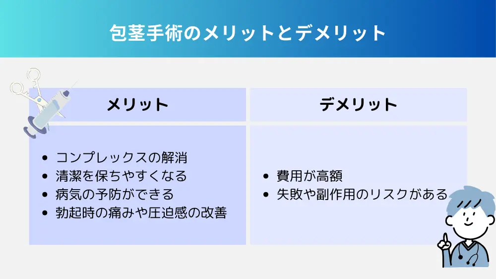 包茎手術のメリットとデメリット