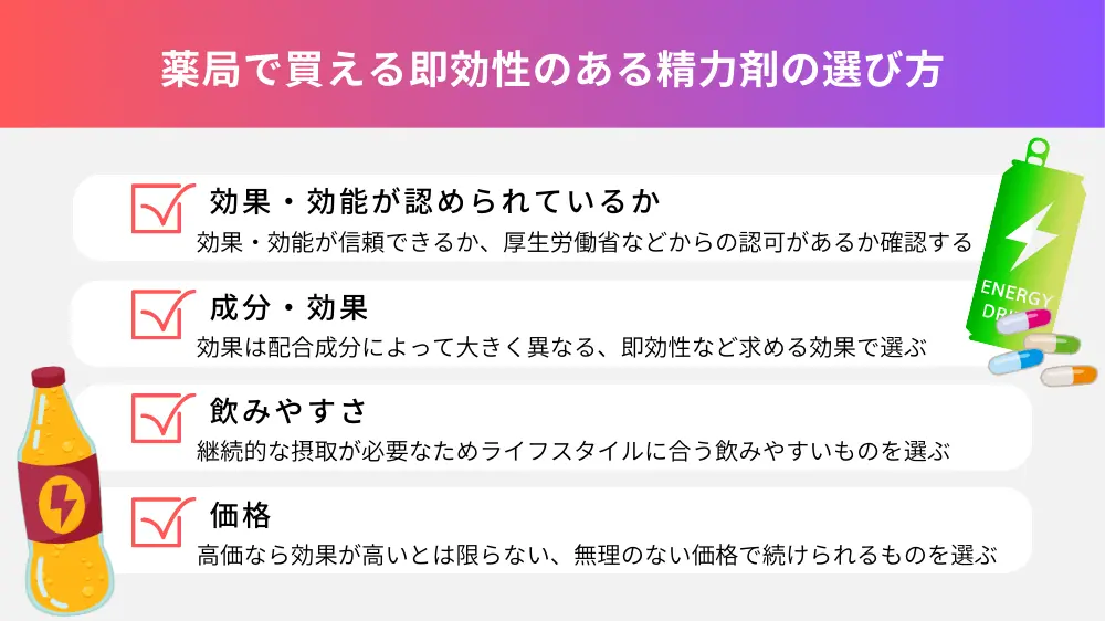 薬局で買える精力剤には即効性がある？