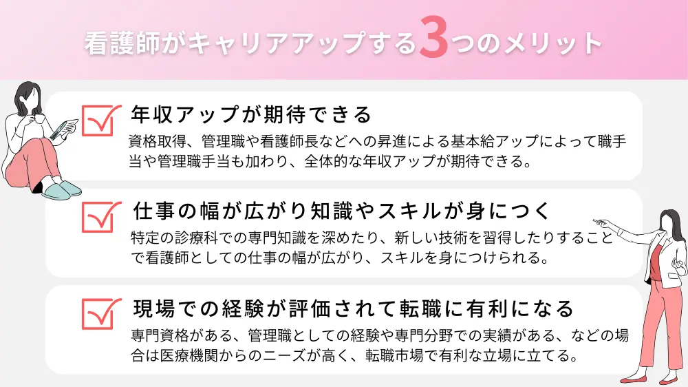 看護師がキャリアアップする3つのメリット