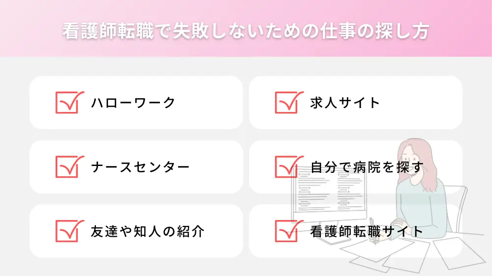 看護師転職で失敗しないための仕事の探し方