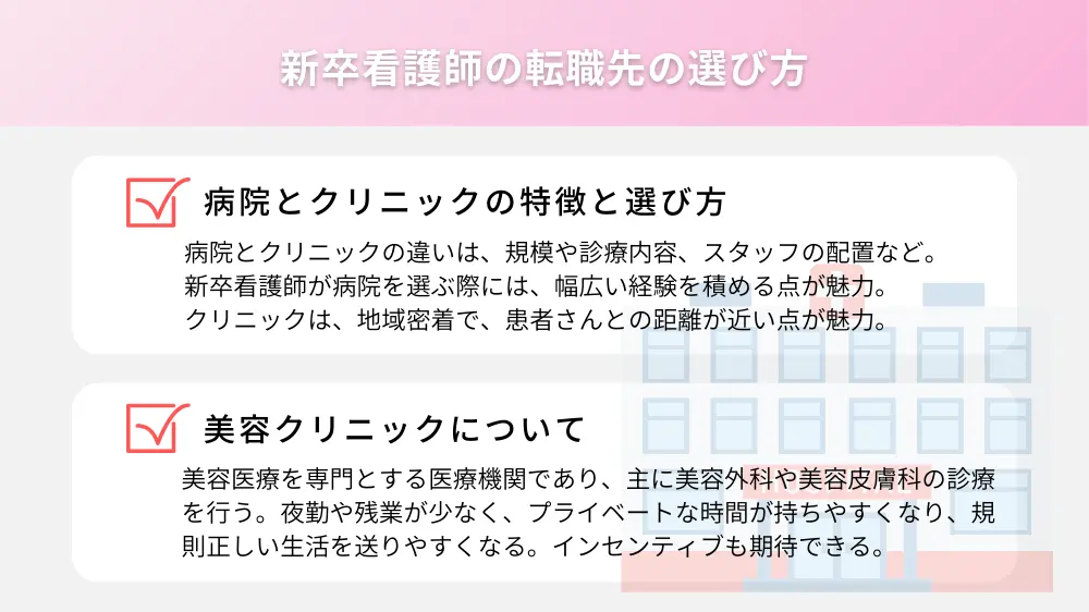 新卒看護師の転職先の選び方