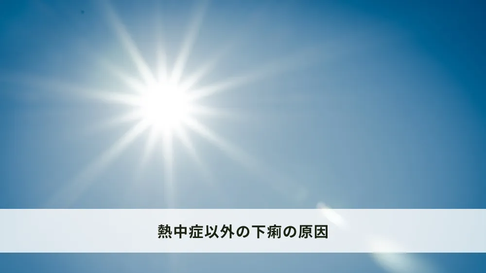 熱中症以外の主な下痢の原因