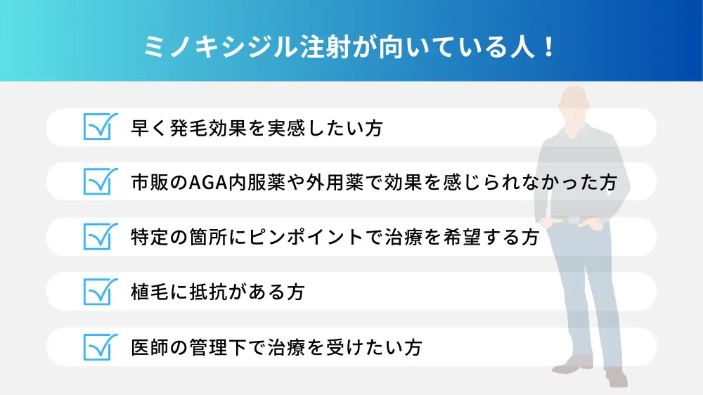 ミノキシジル注射が向いている人！