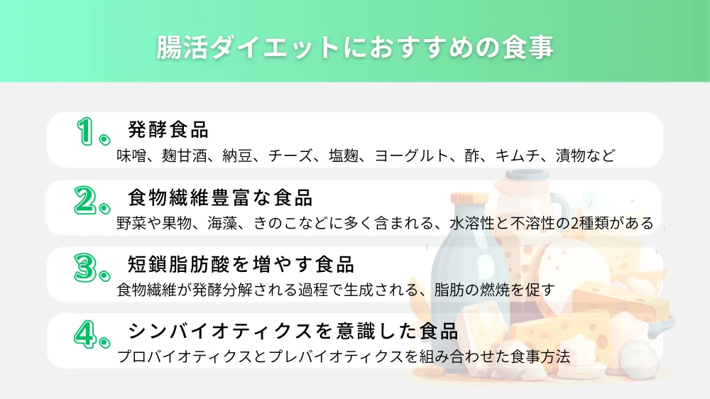 腸活ダイエットにおすすめの食事