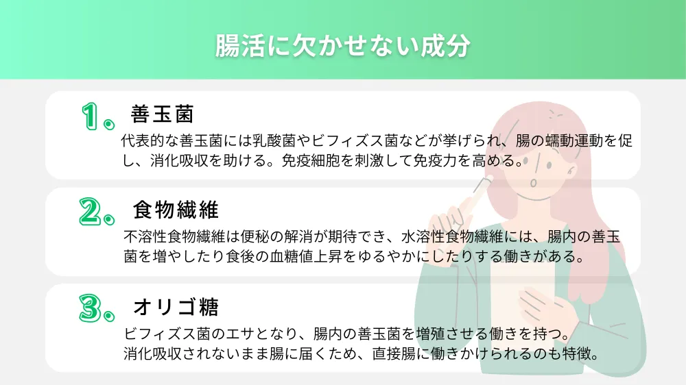 腸活に欠かせない成分