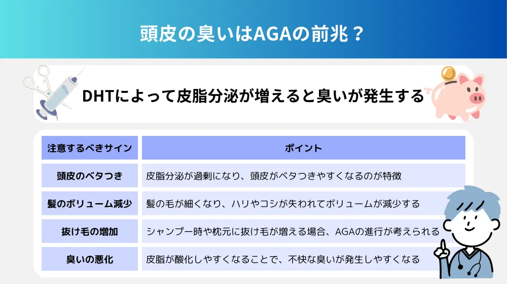 頭皮の臭いはAGAの前兆？