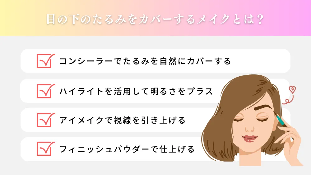 目の下のたるみをカバーするメイクとは？